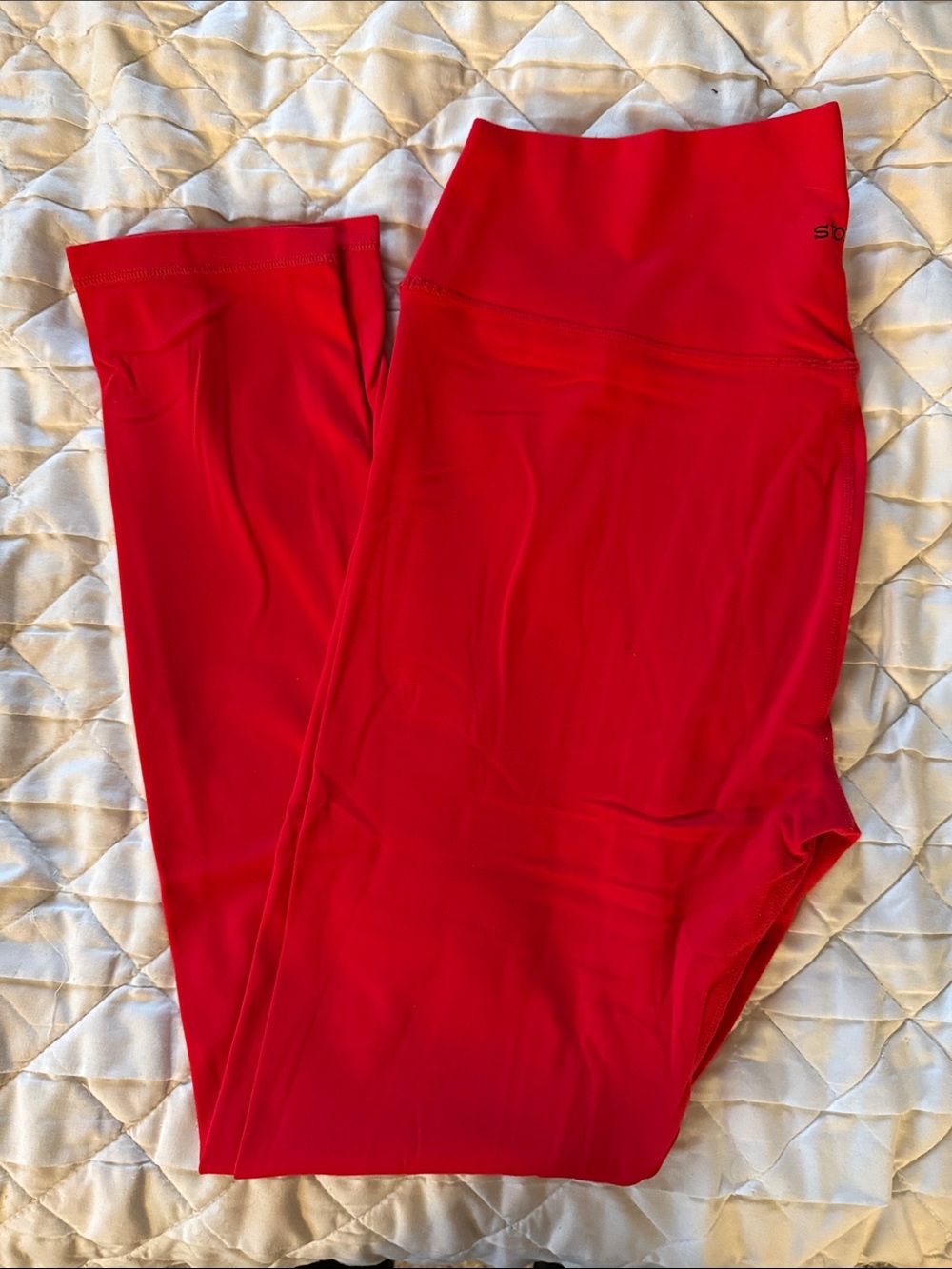 High-Rise Red Performance Leggings